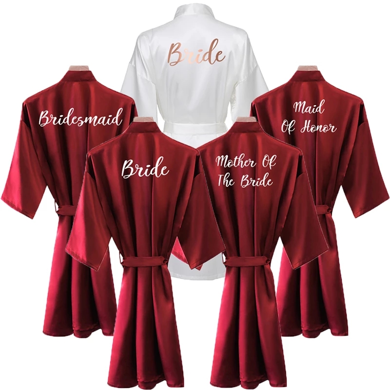 Women'S Formal Wear Wedding - Женский Атласный халат, шелковые халаты для