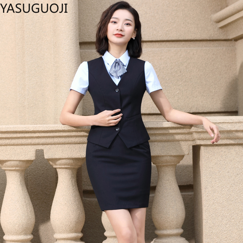 Women Formal Wear Interview - Элегантный Модный женский жилет YASUGUOJI, одежда