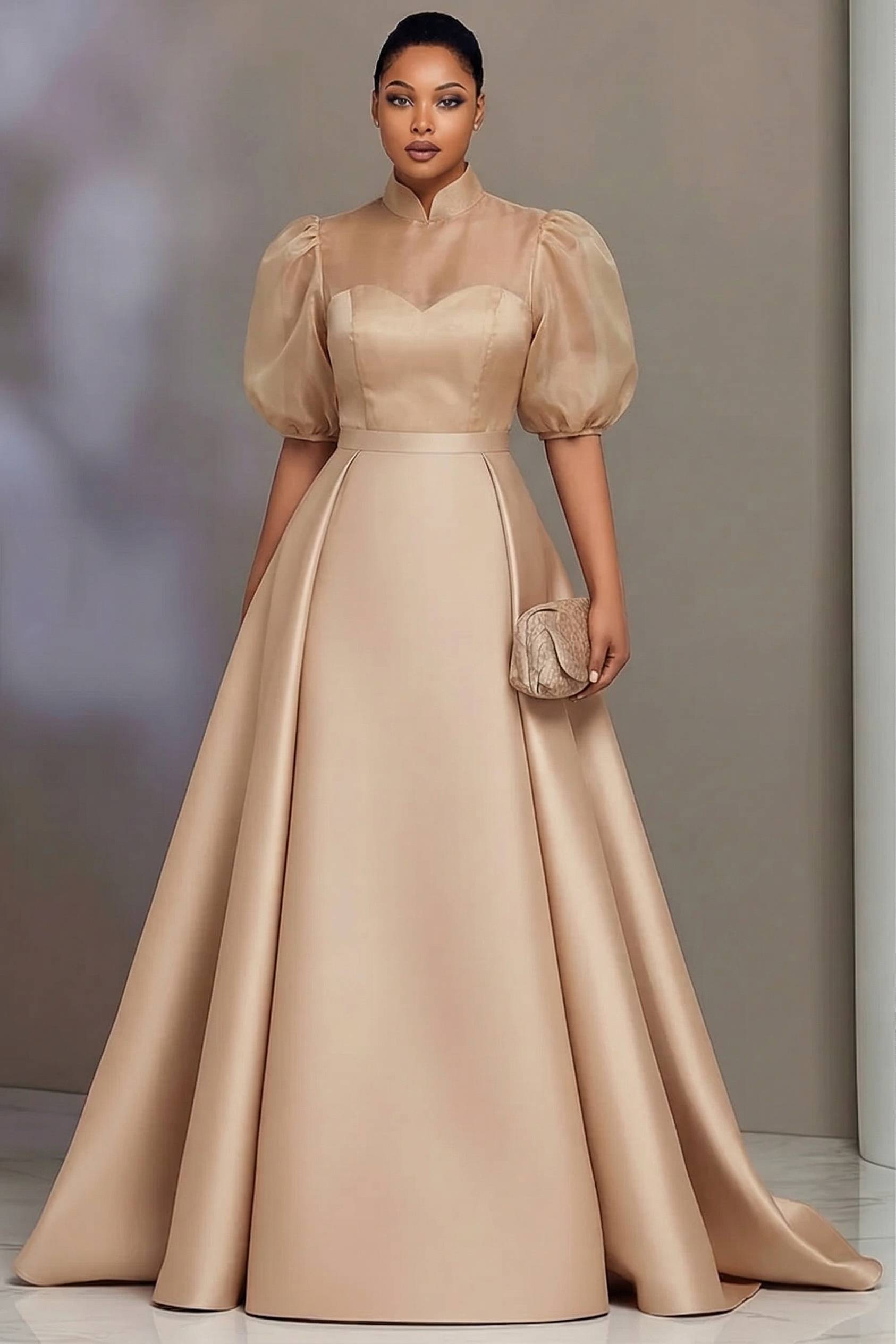 Women'S Formal Wear Wedding - Элегантные атласные платья больших размеров для