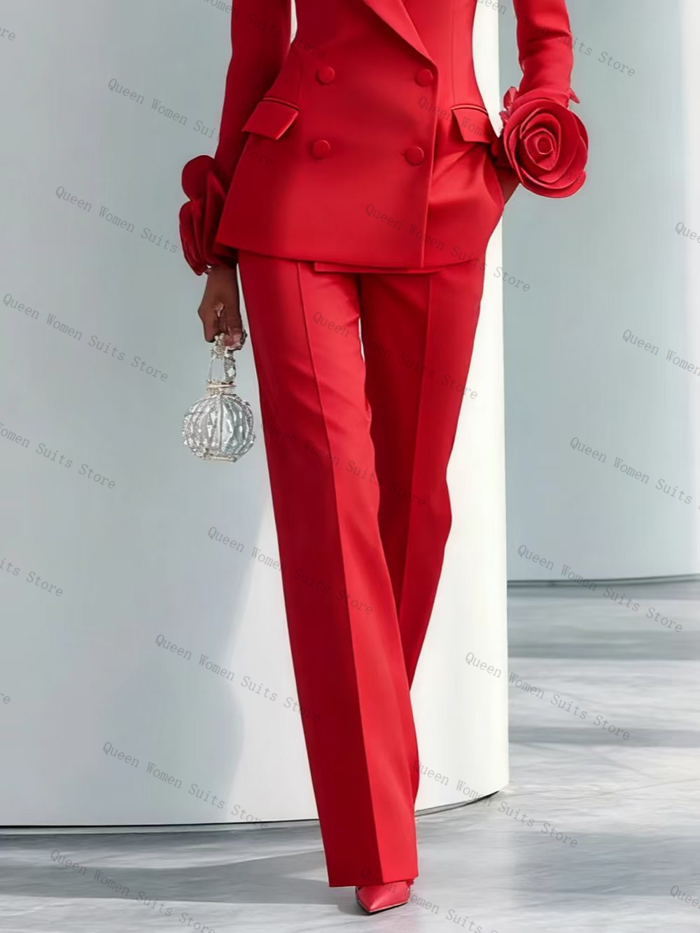Роскошный красный женский кост – обзор и цена Women Formal Wear Trousers